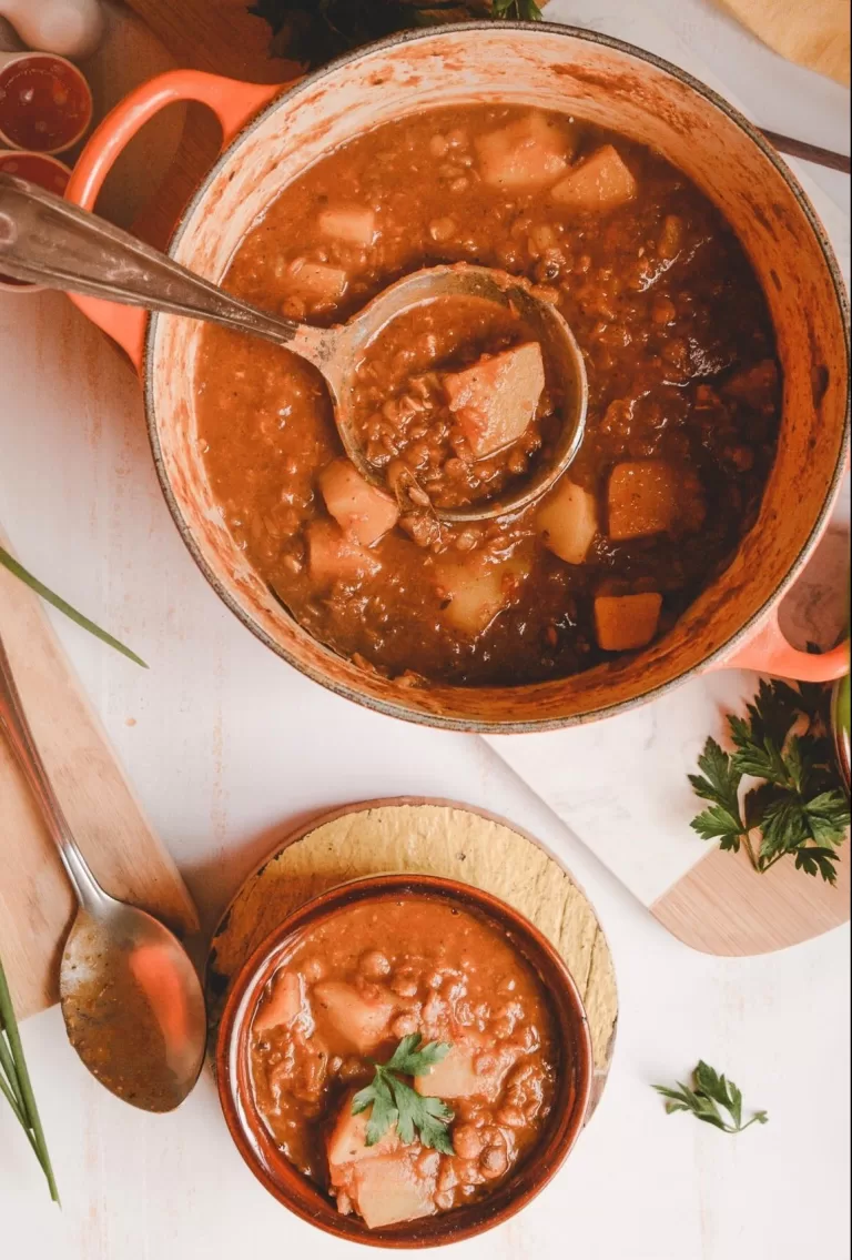 Receita de Ensopado de lentilhas com batata
