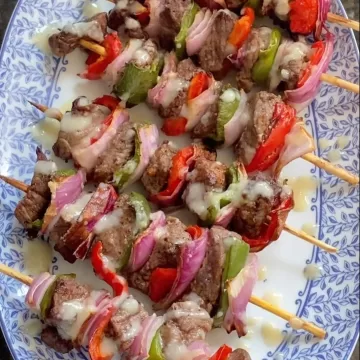 Espetinho de carne na airfryer