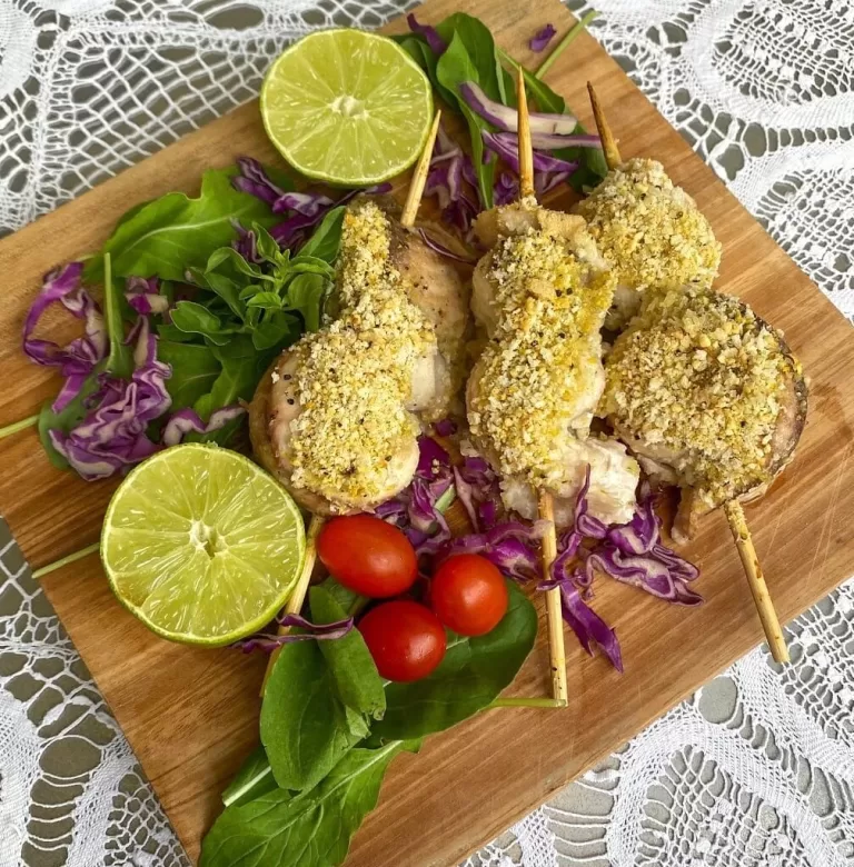Receita de Espetinho de peixe assado