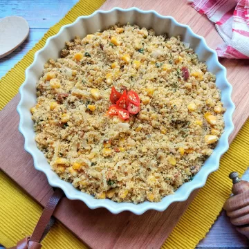Farofa caipira de milho