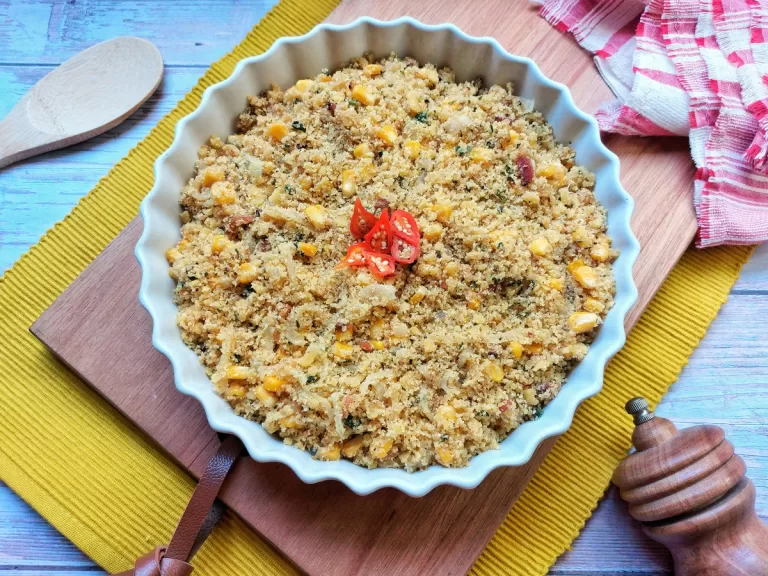 Receita de Farofa caipira de milho