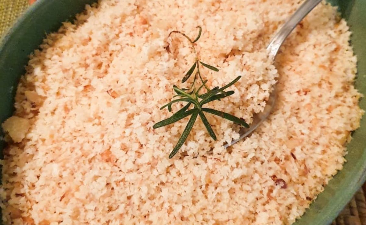 Farofa de alho com Panko