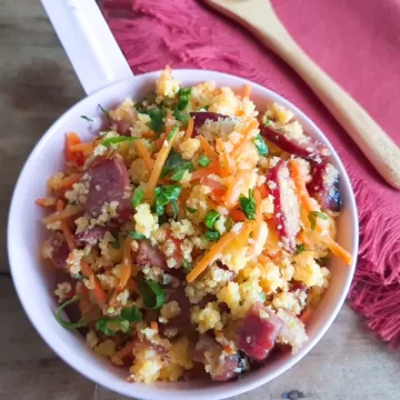 Farofa de cuscuz simples