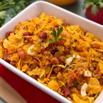 Farofa rápida com bacon