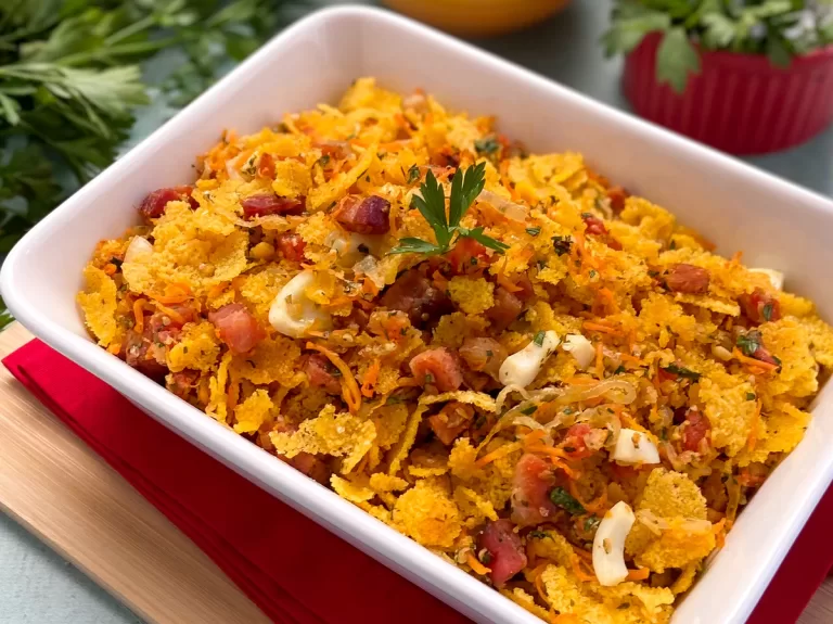 Receita de Farofa rápida com bacon