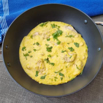 Filé de frango com creme de milho