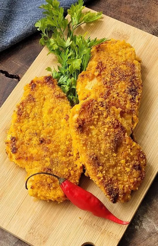 Receita de Filé de frango com crosta de farinha de milho