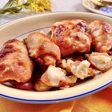 Filé de frango recheado com mussarela