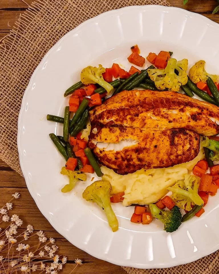 Receita de Filé de tilápia com legumes