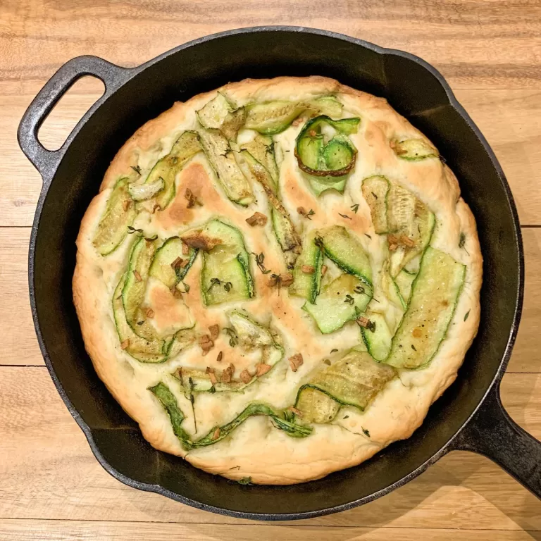 Receita de Focaccia de abobrinha