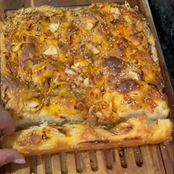 Focaccia de kimchi