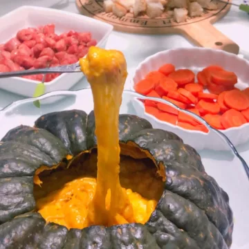 Fondue de queijo e abóbora