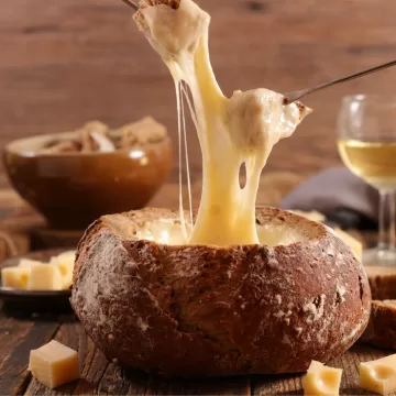 Fondue no pão