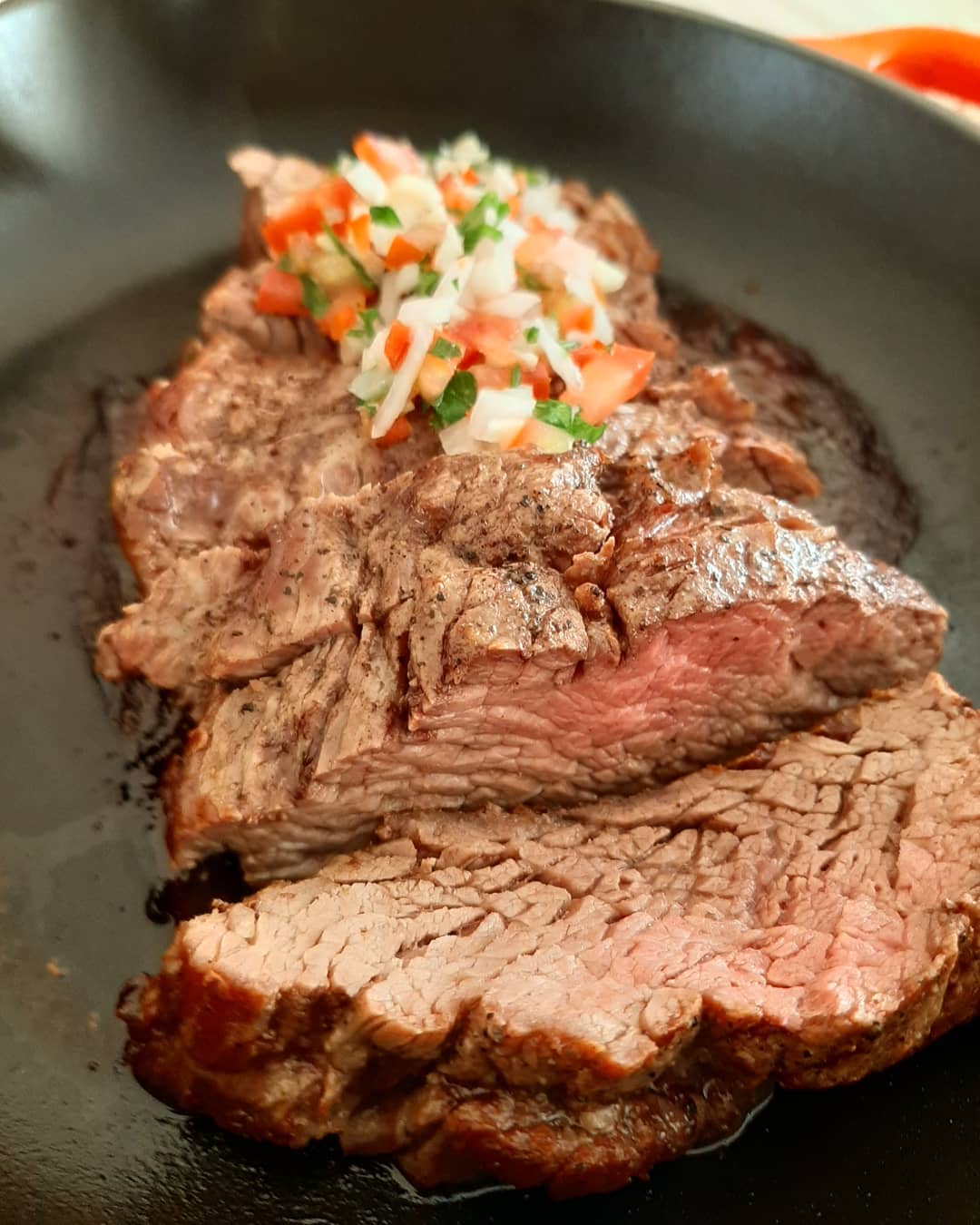 Fraldinha com vinagrete picante