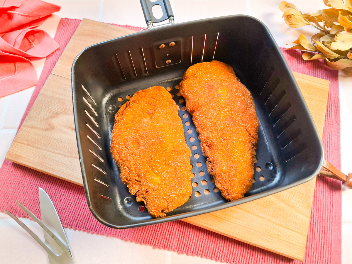 Frango à milanesa na air fryer