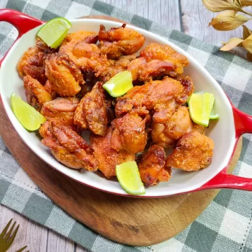 Frango a passarinho assado