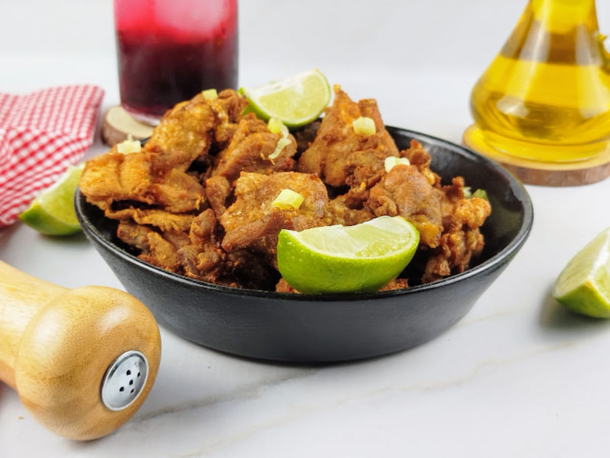 Frango a passarinho frito