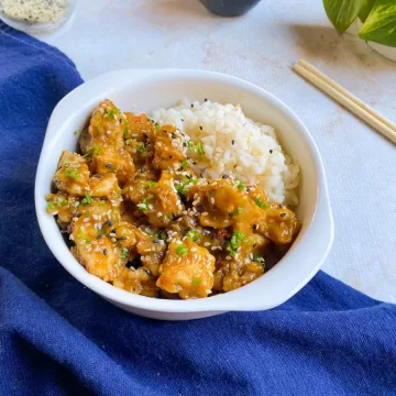 Frango ao molho de laranja à moda chinesa