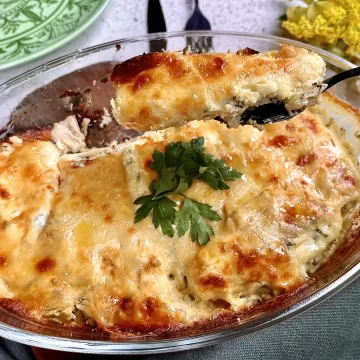 Frango cremoso gratinado