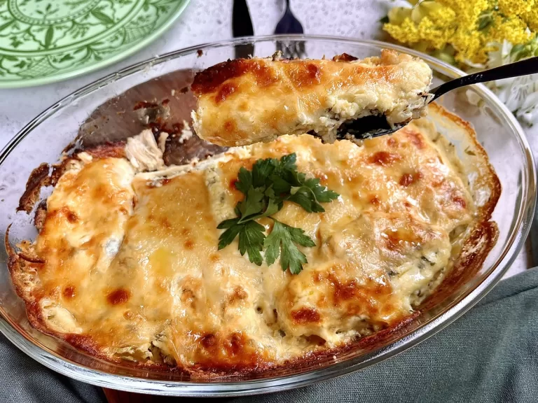Receita de Frango cremoso gratinado