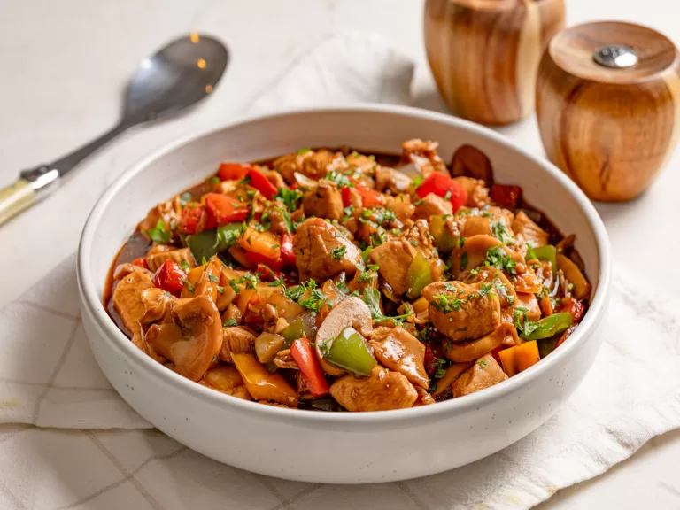 Receita de Frango xadrez à brasileira