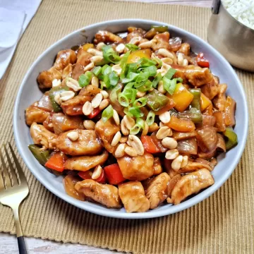 Frango xadrez fácil e rápido
