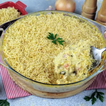 Fricassê de frango com queijo