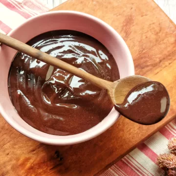 Ganache de chocolate em pó