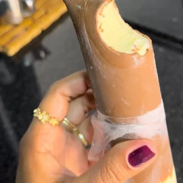 Geladinho de maracujá com chocolate