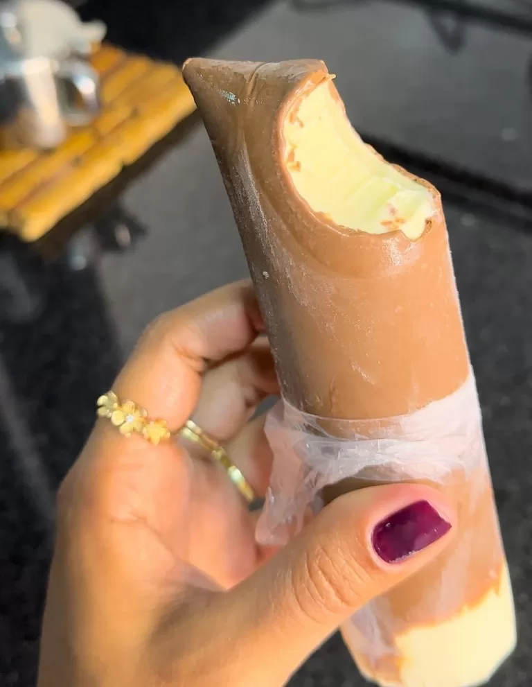 Receita de Geladinho de maracujá com chocolate
