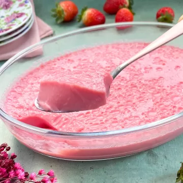 Gelatina com leite condensado