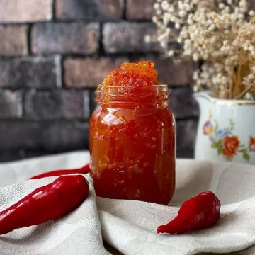 Geleia de pimenta com maçã