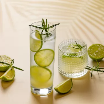 Gin tônica com limão