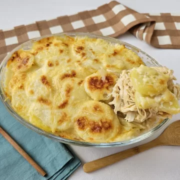 Gratinado de frango com batata