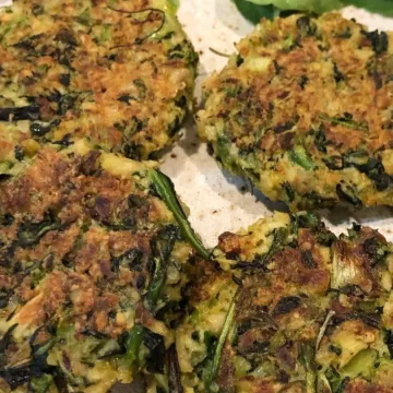 Hambúrguer de brócolis e cogumelo
