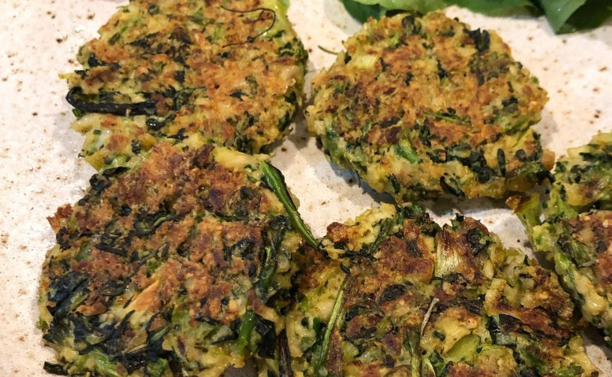 Hambúrguer de brócolis e cogumelo