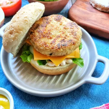 Hambúrguer de frango simples