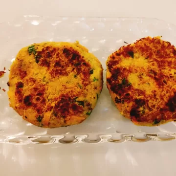 Hambúrguer de grão-de-bico fácil