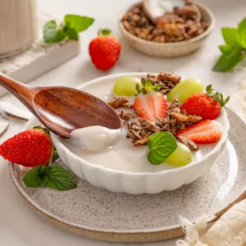 Iogurte de coco vegano