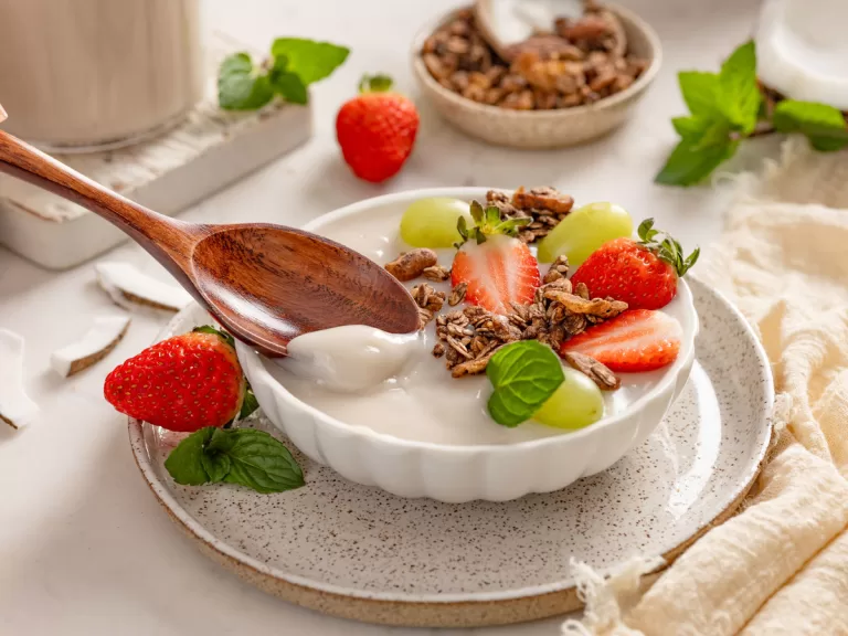 Receita de Iogurte de coco vegano