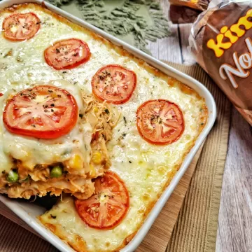 Lanche de forno com frango