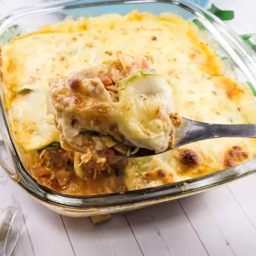 Lasanha de abobrinha com frango