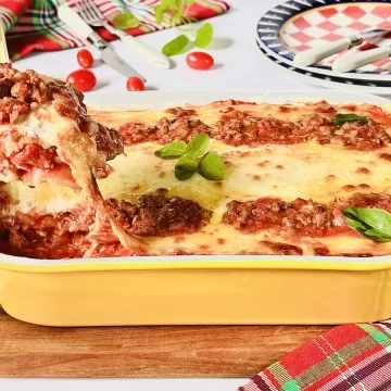Lasanha de carne moída simples e fácil