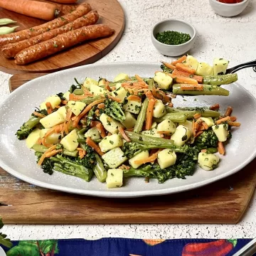 Legumes salteados na manteiga