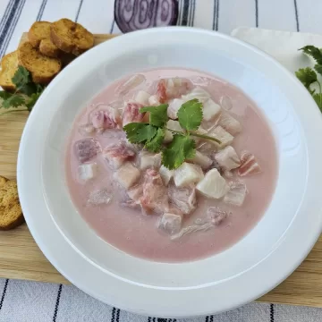 Leite de tigre com leite de coco