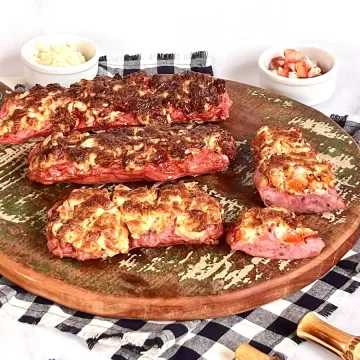 Linguiça recheada na airfryer