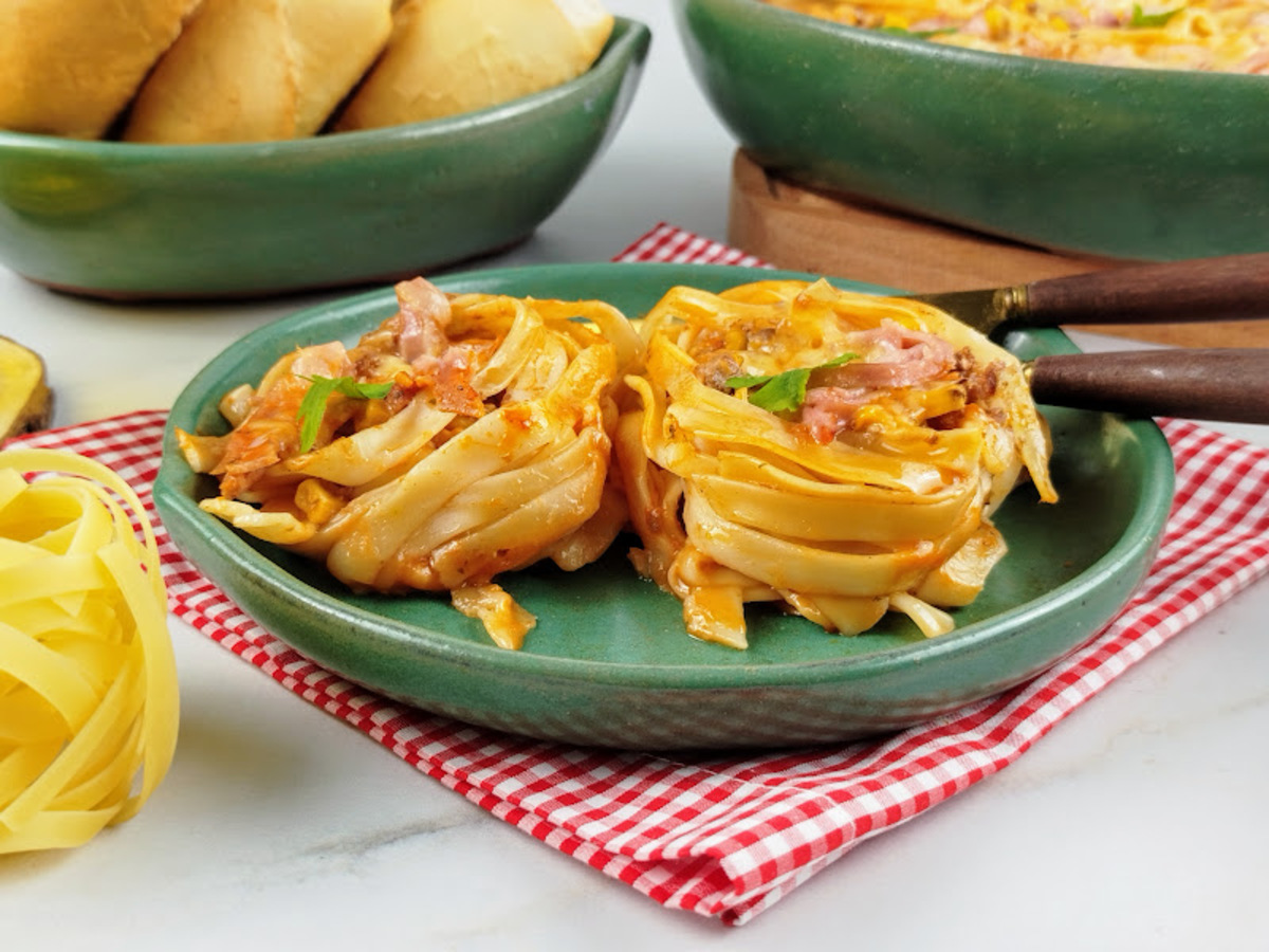 Macarrão ninho de forno