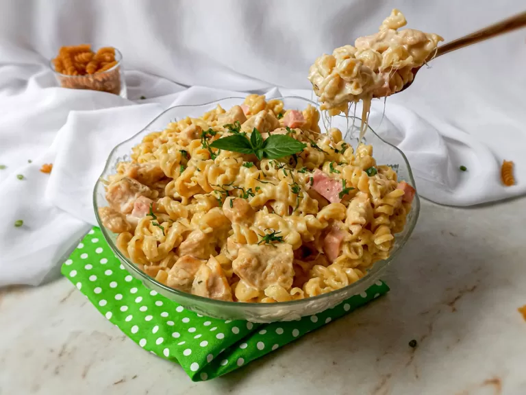 Receita de Macarronada de frango