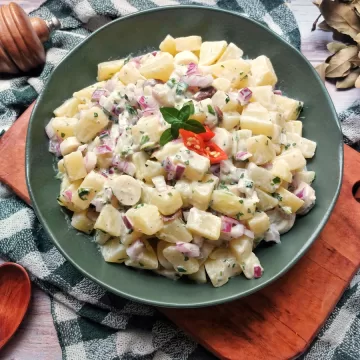 Maionese de batata com palmito