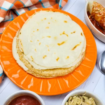 Massa de panqueca com farinha de arroz